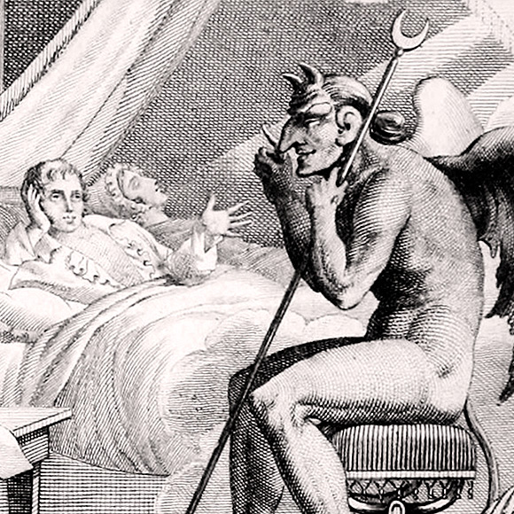 Ilustração antiga de superstição