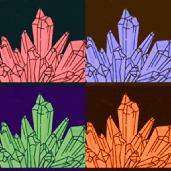 cristais coloridos