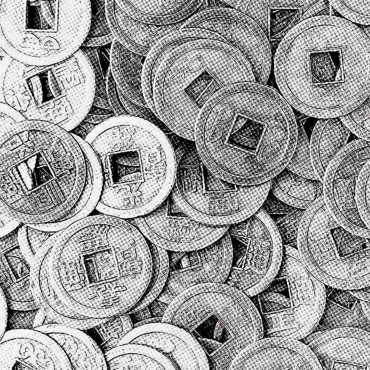 moedas da sorte chinesas