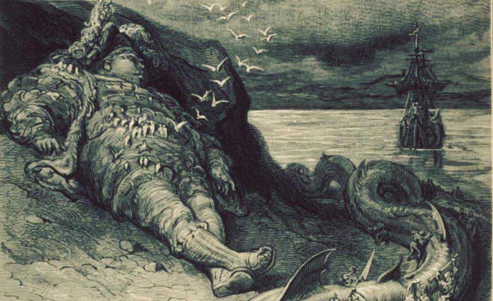 Pantagruel cochila: arte de Gustave Dore