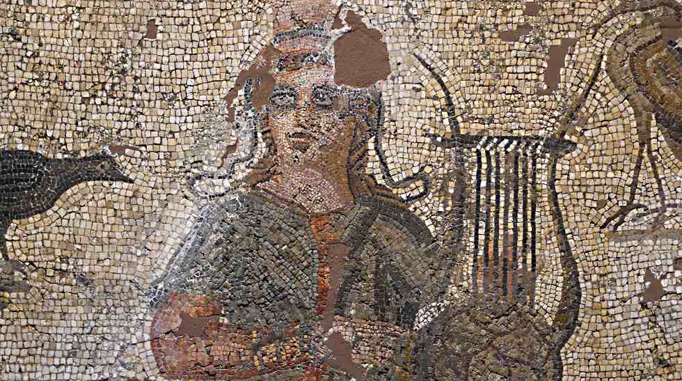 Mosaico romano que mostra Orfeu, herói que visitou o mundo dos mortos e retornou