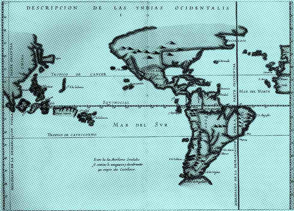 mapa Tordesilhas