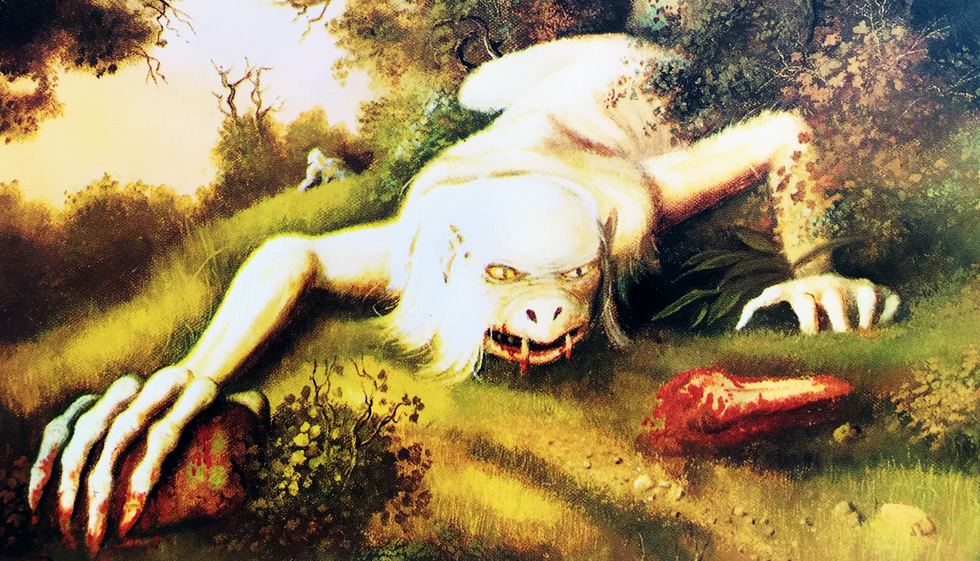 Ilustração da capa de livro clássico de HP Lovecraft, The Dunwich Horror