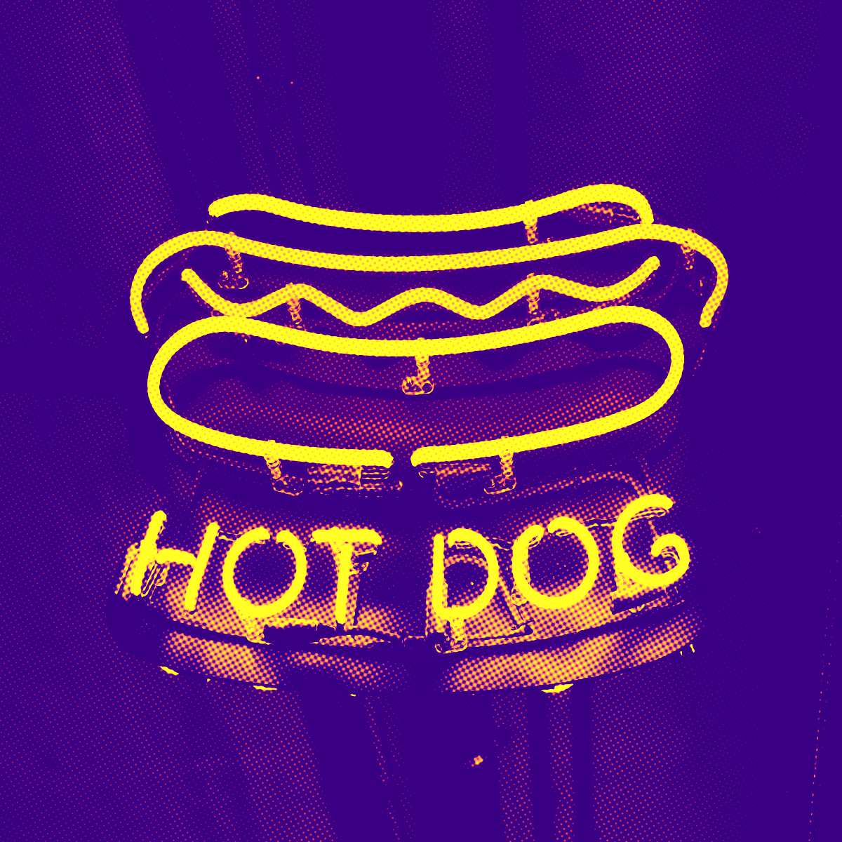placa de cachorro-quente