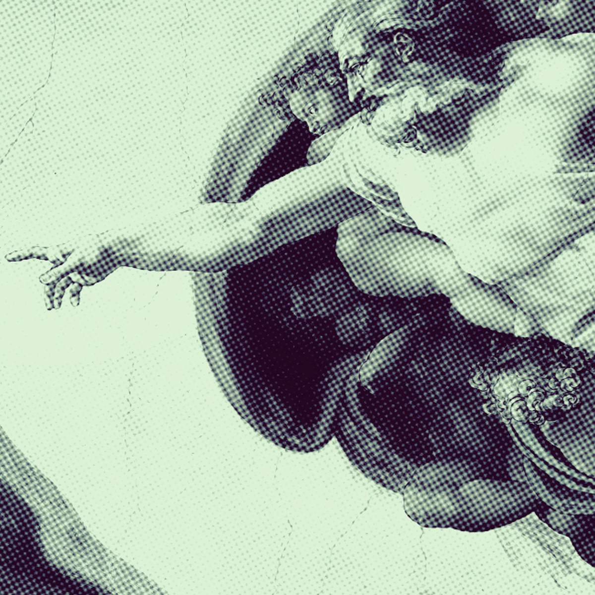 detalhe de pintura no teto da Capela Sistina