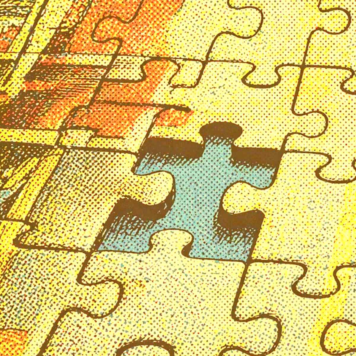 quebra-cabeça incompleto