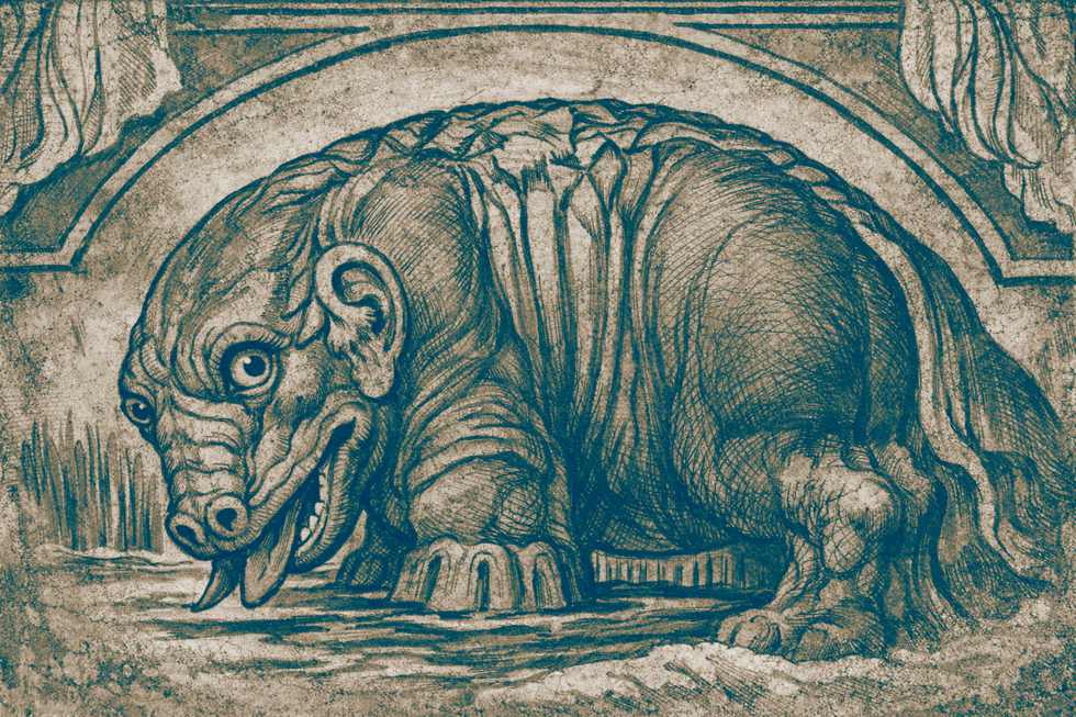 O Beemote bíblico, na visão do poeta William Blake