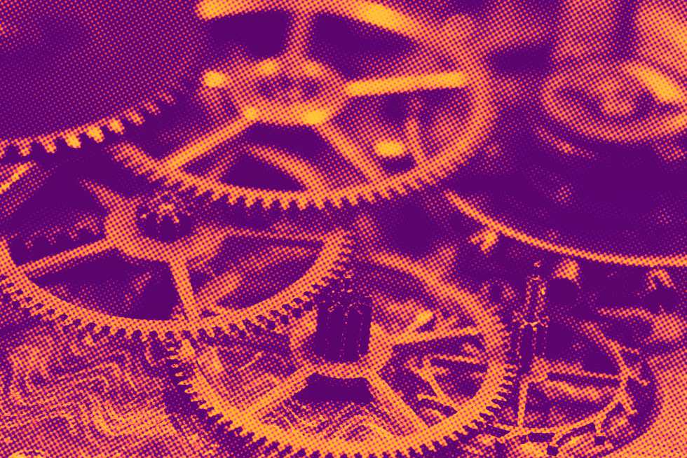 maquinário de relógio