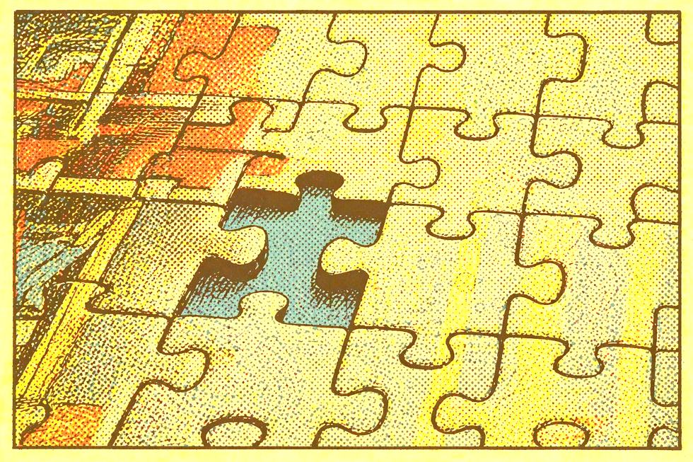 quebra-cabeça incompleto