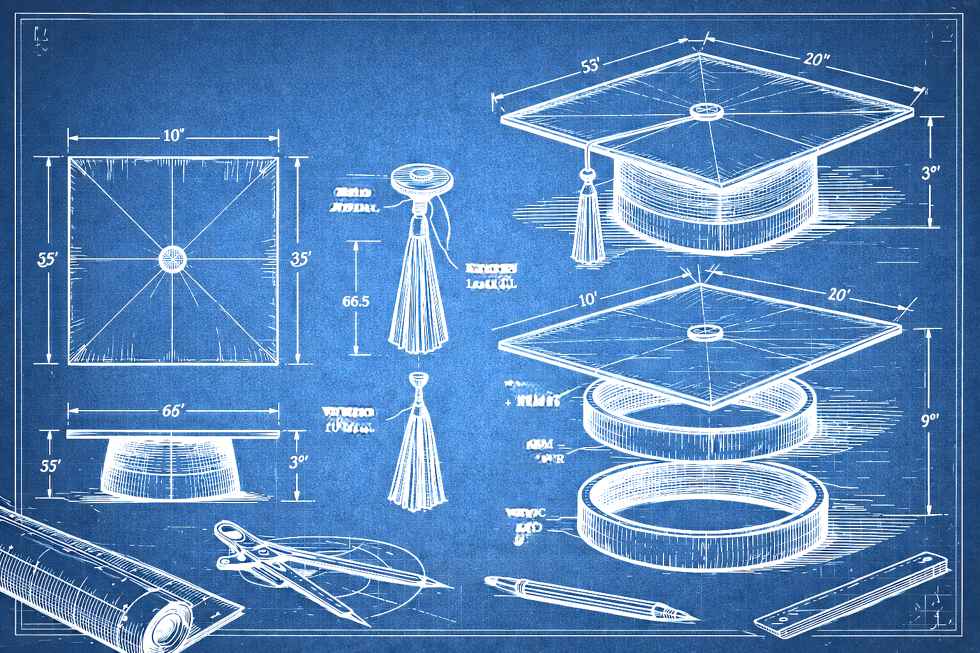 "projeto" de chapéu acadêmico