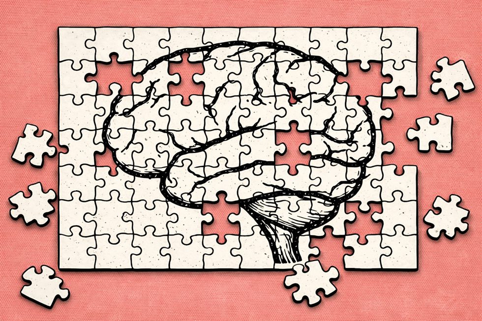 quebra-cabeça de um cérebro