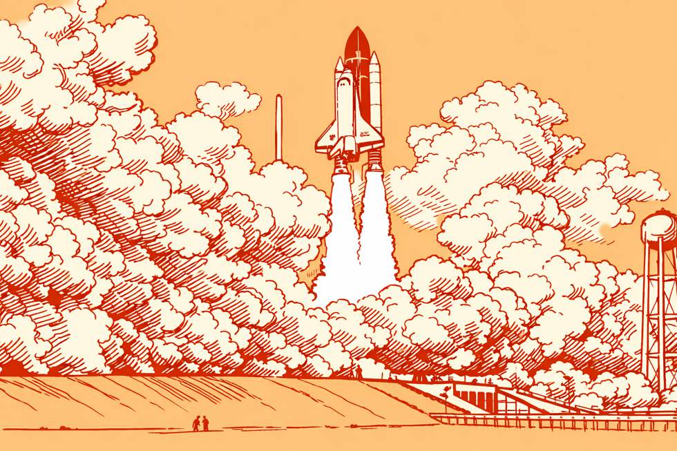 desenho de ônibus espacial