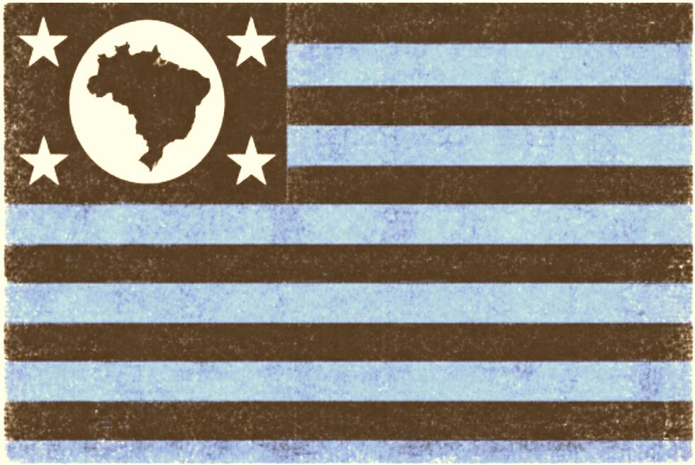 versão estilizada da bandeira paulista