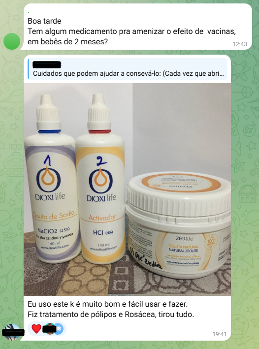 imagem de produtos a base de cloro com rótulos em espanhol